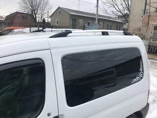 Рейлінги ХРОМ Чавунні ніжки, під клей для Peugeot Partner 1996-2008 рр