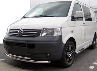 Нижня подвійна губа ST014 (нерж) 60 на 60мм для Volkswagen T5 Transporter 2003-2010 рр