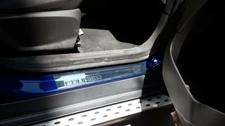 Накладки на пороги OmsaLine (4 шт, нерж) для Ford Courier 2014-2023 рр