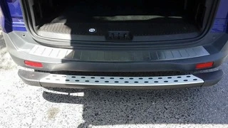 Накладка на задній бампер OmsaLine (матова, нерж) для Ford Courier 2014-2023 рр