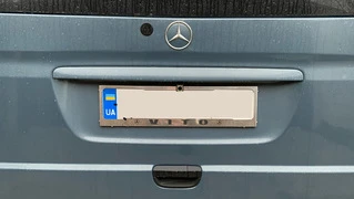 Рамка під номер хром (1 шт, нержавіюча сталь) для Mercedes Vito W639 2004-2014 рр
