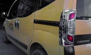 Накладка на стопи з вигином (2 шт, пласт) для Citroen Nemo