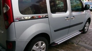 Молдинг під зсувну двері (2 шт., нерж.) для Renault Kangoo 2008-2020 рр