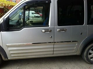 Накладки на ручки (4 шт, нерж) OmsaLine - Італійська нержавійка для Ford Connect 2010-2013 рр