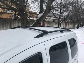 Перемички на рейлінги під ключ (2 шт) до 140 см, Сірий для Renault Kangoo 2008-2020 рр