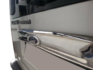 Хром планка над номером (установка на рідну, нерж.) OmsaLine - Італійська нержавійка для Ford Connect 2010-2013 рр