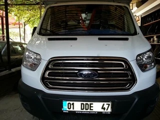 Обведення решітки (2014-2018, 2 шт, нерж) OmsaLine - Італійська нержавейка для Ford Transit 2014- рр