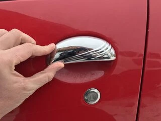 Накладки на ручки (нерж) 2 шт, Carmos - Турецька сталь для Peugeot 206