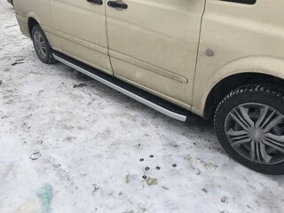 Бокові пороги Fullmond (2 шт., алюм.) Довга (ExtraLong) для Mercedes Vito W639 2004-2014 рр