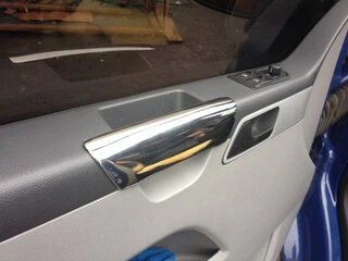 Накладки на підлокітники (2 шт, нерж) для Volkswagen T5 Transporter 2003-2010 рр