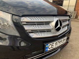 Накладки на решітку 2014-2020 (5 шт, BlackChrome) для Mercedes Vito / V-class W447 2014- рр