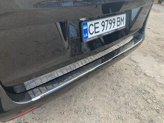 Накладка на задній бампер OmsaLine Чорний Хром (нерж) для Mercedes Vito / V-class W447 2014- рр