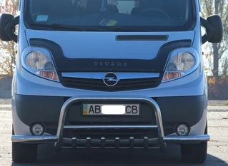 Кенгурятник з вусами (нерж.) для Renault Trafic 2001-2015 рр