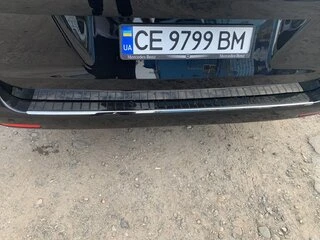 Накладка на задній бампер OmsaLine Чорний Хром (нерж) для Mercedes Vito / V-class W447 2014- рр