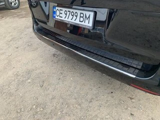 Накладка на задній бампер OmsaLine Чорний Хром (нерж) для Mercedes Vito / V-class W447 2014- рр