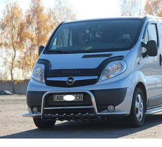 Кенгурятник з вусами (нерж.) для Renault Trafic 2001-2015 рр