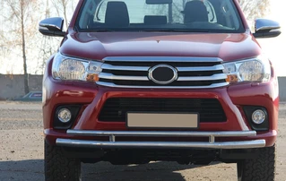 Передній захист ST018 (нерж) для Toyota Hilux 2015- рр