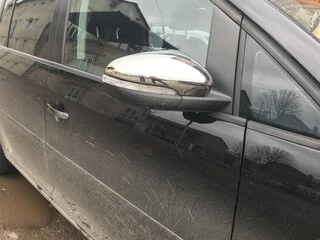 Накладки на дзеркала (2 шт, нерж) Carmos - Турецька сталь для Volkswagen Touran 2010-2015 рр