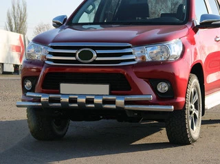 Передній захист ST015 (нерж) для Toyota Hilux 2015- рр