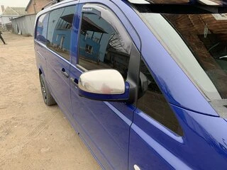Накладки на дзеркала Vito 2010-2015 (2 шт) OmsaLine - Хромований пластик для Mercedes Vito W639 рр
