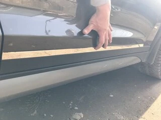 Молдинг дверний (вузький, 4 шт, нерж) Carmos - Турецька сталь для Hyundai Tucson TL 2016-2021рр