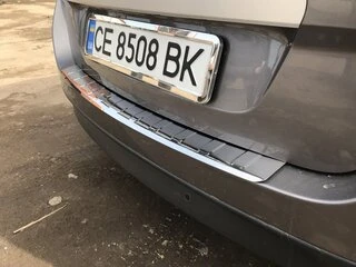 Накладка на задній бампер Carmos (Grand, нерж.) для Renault Scenic/Grand 2009-2016 рр