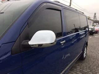 Накладки на дзеркала (2 шт, ABS) Carmos - Хромований пластик для Volkswagen T5 2010-2015 рр
