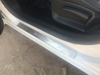 Накладки на пороги OmsaLine (4 шт, нерж) для Renault Megane III 2009-2016 рр