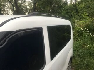 Рейлінги Чорні Коротка, Чавунні ніжки для Opel Combo 2012-2018 рр