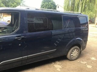 Рейлінги Skyport (2 шт, сірий мат) Коротка база для Ford Custom 2013-2022 рр