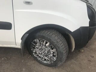 Накладки на арки (4 шт, чорні) для Fiat Doblo I 2005-2010 рр