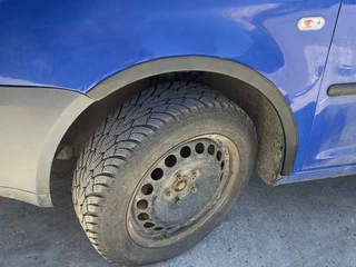 Накладки на арки (чорний мат) Коротка база, 1 зсувні двері (метал) для Volkswagen Caddy 2004-2010 рр