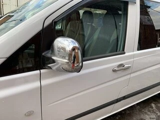 Накладки на дзеркала VITO 2004-2010 (2 шт) OmsaLine - Італійська нержавійка для Mercedes Viano рр