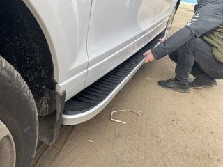 Бокові пороги Tayga (2 шт., Алюміній) для Ауди Q7 2005-2015 рр