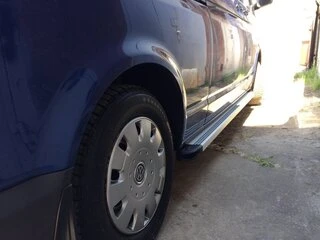 Бокові пороги Maya V2 (2 шт., Алюміній) Коротка база для Volkswagen T5 Transporter 2003-2010 рр