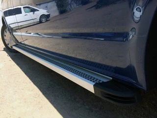 Бокові пороги Maya V2 (2 шт., Алюміній) Коротка база для Volkswagen T5 Transporter 2003-2010 рр