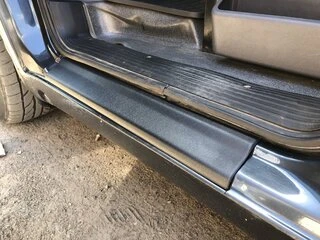 Накладки на пороги ABS (2 шт, пластик) Глянцеві для Mercedes Vito W638 1996-2003 рр