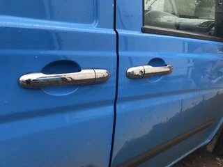 Накладки на ручки (нерж) 4 штуки, OmsaLine - Італійська нержавійка для Mercedes Vito W639 2004-2014 рр