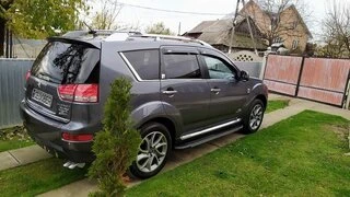 Бокові пороги Bosphorus Grey (2 шт., алюміній) для Mitsubishi Outlander 2006-2012рр