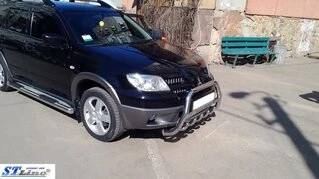 Кенгурятник (нерж.) для Mitsubishi Outlander 2001-2006 рр