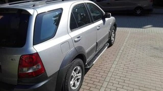Бокові пороги RedLine V1 (2 шт., Алюміній) для Kia Sorento I BL 2002-2009 рр