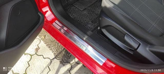 Накладки на пороги (Carmos V1, 4 шт, нерж.) для Ford Fiesta 2008-2017 рр