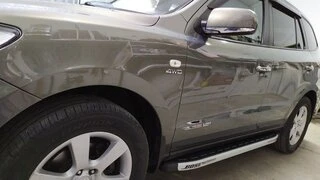 Бокові пороги Fullmond (2 шт, алюм.) для Hyundai Santa Fe 2 2006-2012 рр