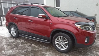 Бокові пороги Bosphorus Grey (2 шт., алюміній) 2013-2016 для Kia Sorento II XM рр