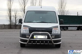 Кенгурятник з подвійними вусами WT003-Plus-2 (нерж.) для Ford Connect 2006-2009 рр