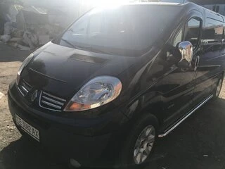 Бокові пороги Premium (2 шт., нерж.) 60 мм, довга база для Renault Trafic 2001-2015 рр