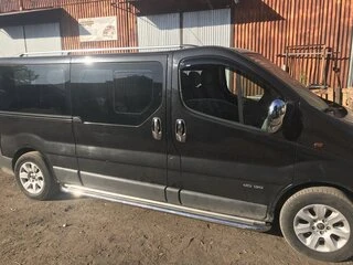 Бокові пороги Premium (2 шт., нерж.) 60 мм, довга база для Renault Trafic 2001-2015 рр