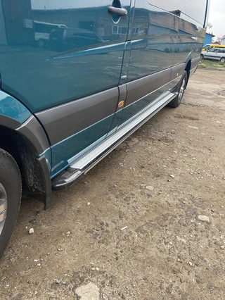 Бокові пороги Rainbow (2 шт., Алюміній) Long/ExtraLong для Mercedes Sprinter W906 2006-2018 рр