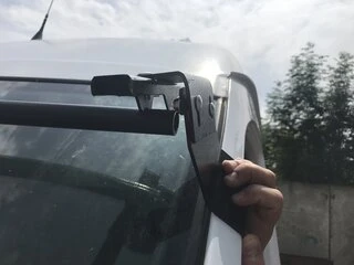 Козирьок на лобове скло (чорний глянець, 5мм) для Mercedes Sprinter W901/902/903/904/905 1995-2006 рр