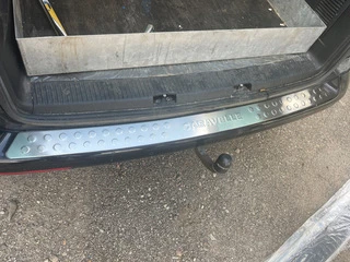 Накладка на задній бампер пряма (Omsa, нерж.) Transporter для Volkswagen T5 2010-2015 рр